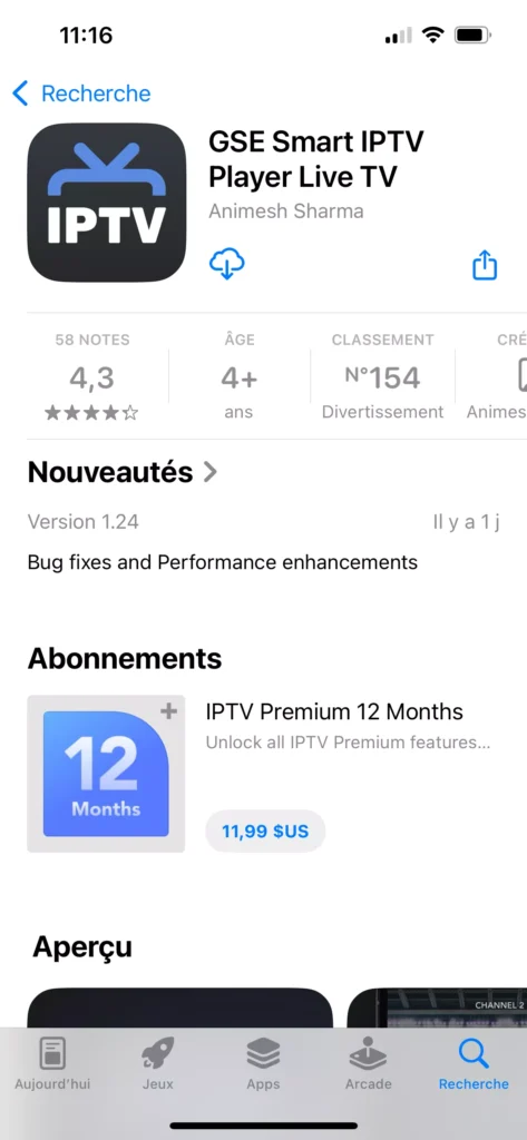 GSE Smart IPTV, a viable IPTV player for iOS