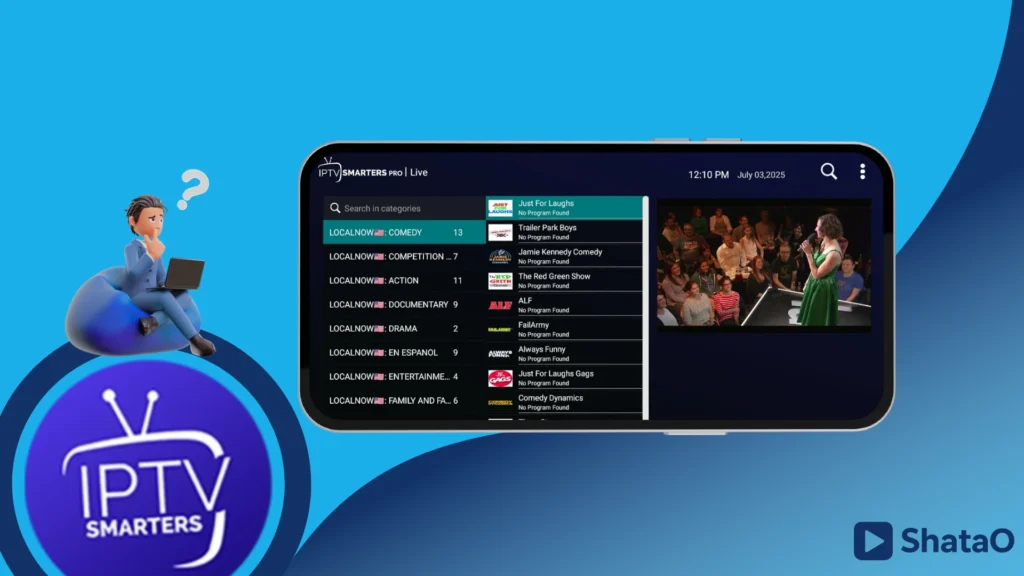 IPTV content on iptv smarters pro